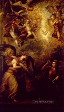 Anunciación Tiziano Tiziano Pinturas al óleo